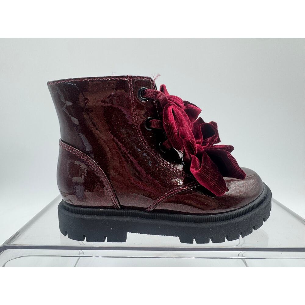 Toddler Estes Shimmer Combat Boots - Cat & Jack Size 10 - Picture 5 of 6
